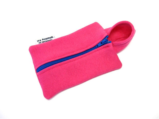 iPhone 4 Case / iPod Case / iPhone 4 Fabric Case / iPhone Hoodie Case (Fuchsia - Blue)