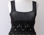 SALE...SALE...Green Black Tunic With Foulard- Ready for shipping