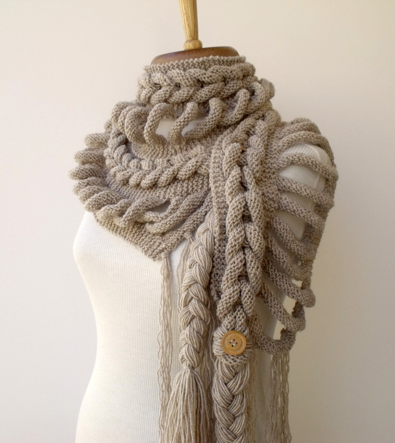 FREE SHIPPING--New Rapunzel Wool Scarf-Milky Brown-Fall Fashion