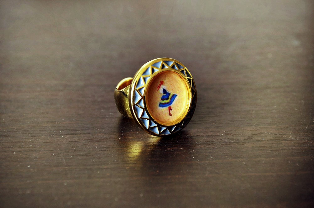 Gold Plate Ring Brass Yellow Round Head Circle Kawaii Jewelry Ballerina Dancer Etsy Spring Fashion