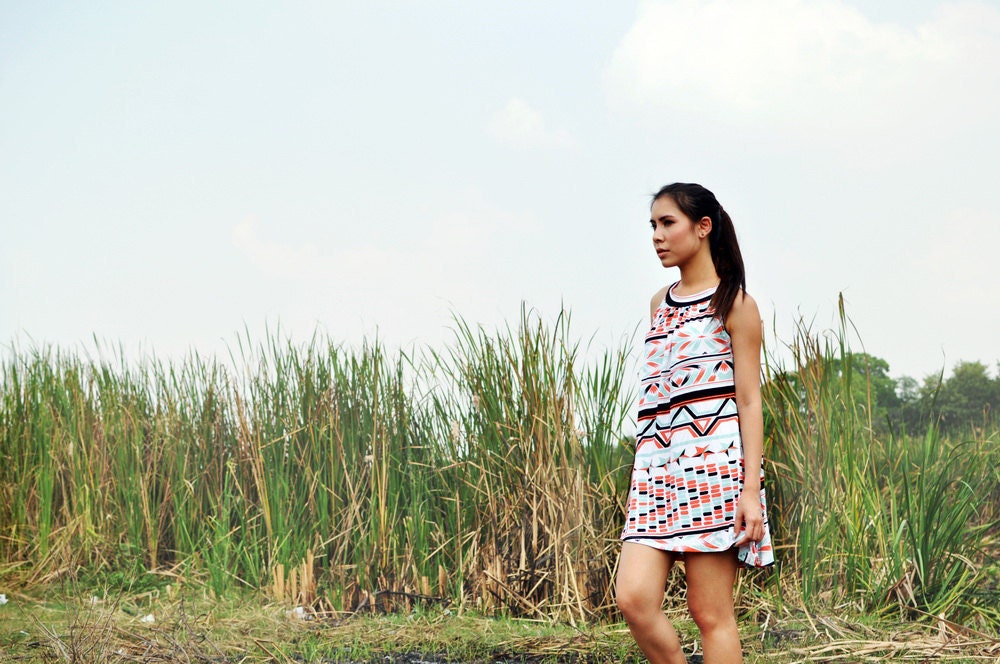 Short Caftan Dress Day Petite Sleeveless Kaftan Tunic 4 S Mini Beach Sundress Boho Graphic Print Etsy Spring Fashion