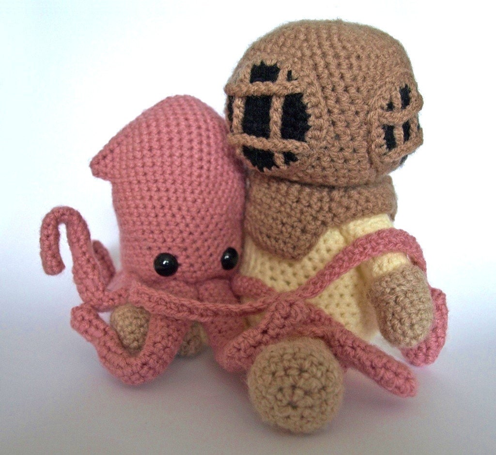 Deep Sea Diver AND Squid - Crochet Patterns