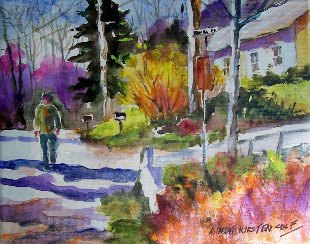 A Cool Spring, 8x10 original painting on canvas, ready to frame, retails framed for 350.00