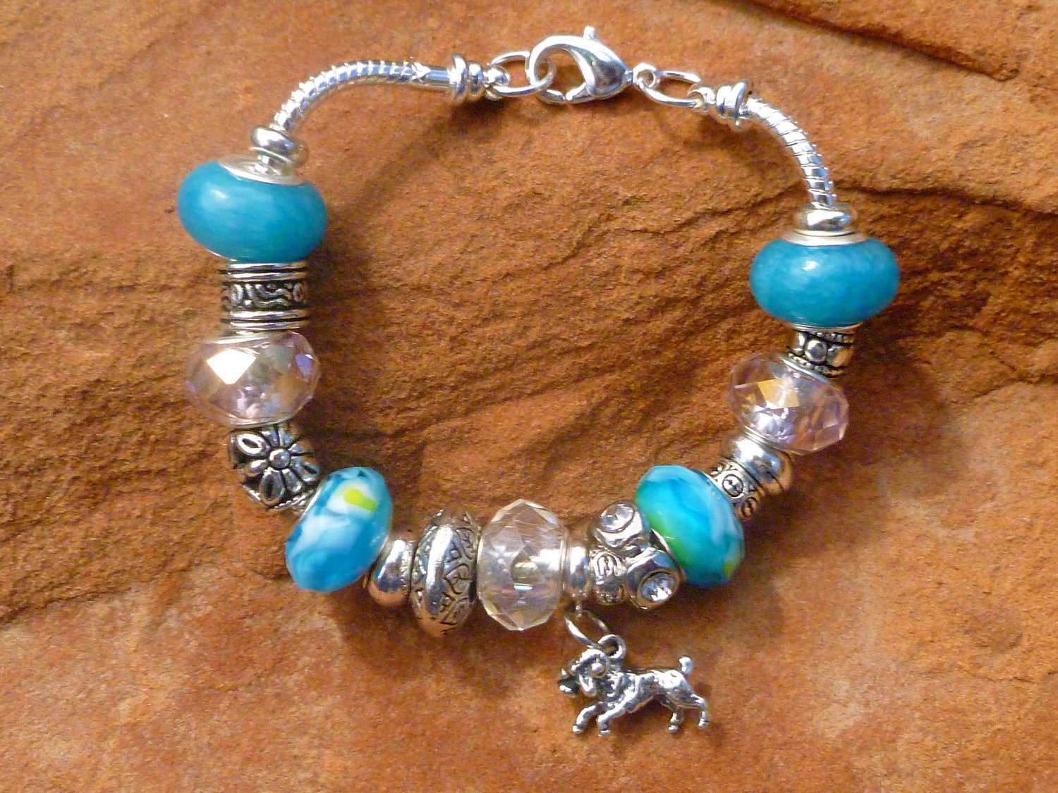European Style Zodiac Charm Bracelet - Aries (interchangeable)