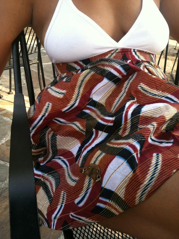 african print baby-doll dress