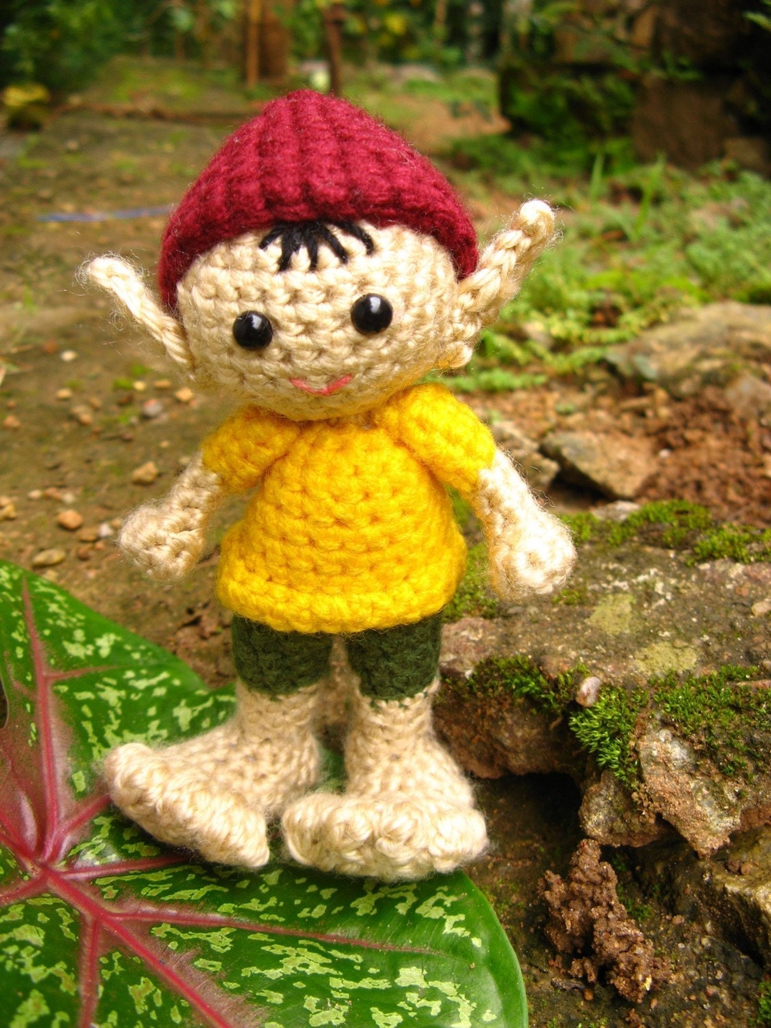 Amigurumi Elf Crochet Pattern PDF christmas decor elf children's plushie soft toy handmade doll homemade gift tutorial