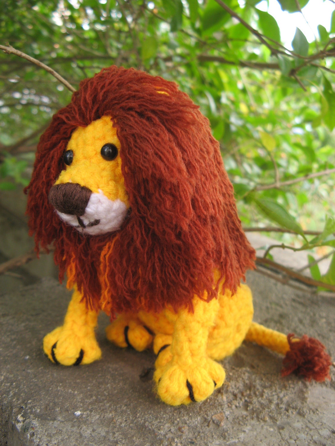 Amigurumi Lion Crochet pattern PDF children's stuffed animal plush toy softie DIY tutorial