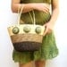 The Sea Urchin Bag - Straw woven Beach Bag With Sea Urchins