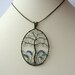 Bluebell Wood wire wrapped and beaded tree pendant