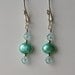 Ocean Wave wire wrapped sea themed pendant with free matching earrings
