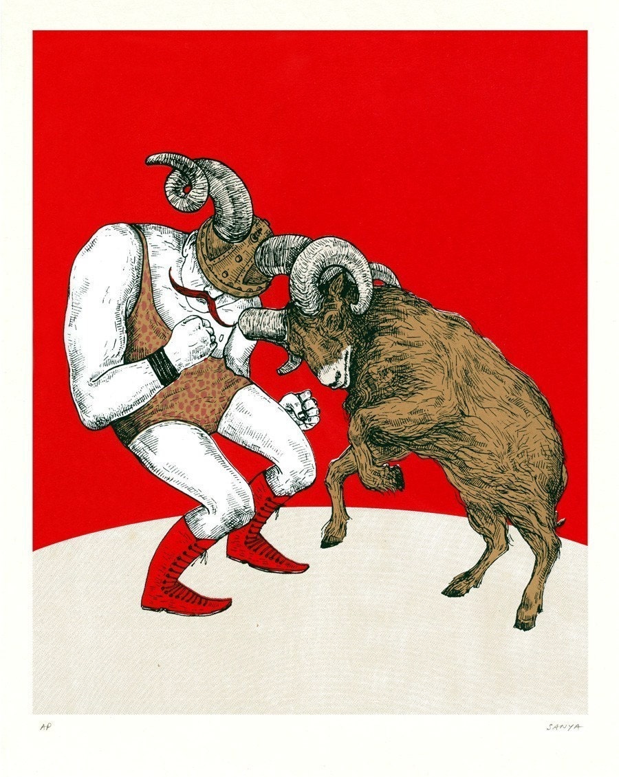 ARIES Screenprint, Limited Ed, hand-printed