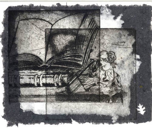 Hold Knowledge in Your Hand - Etching On Recycled Handmade Paper