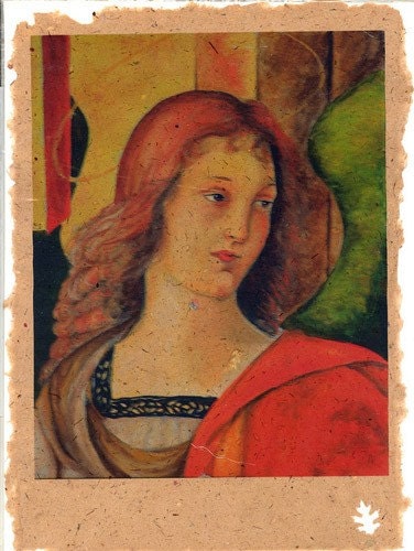 Raphael's Angel- print on Handmade Recycled Paper