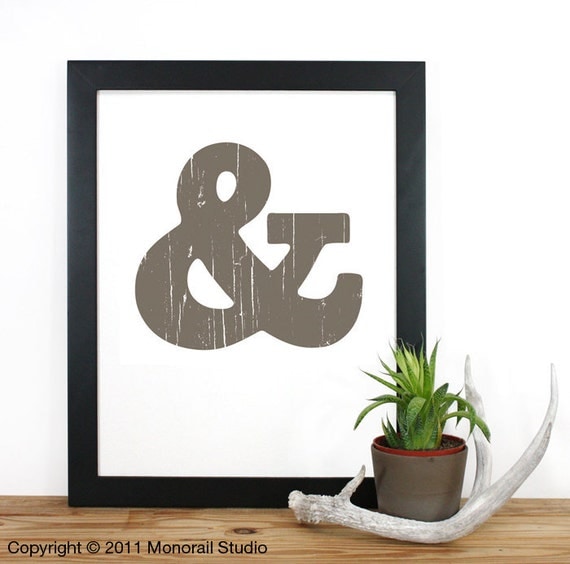 Ampersand Screenprint 12 x 19 in Pick Your Color