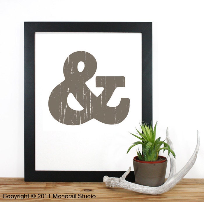 Ampersand Screenprint 12 x 19 in Pick Your Color