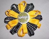Iowa Hawkeye Bottle Cap Flower Bow