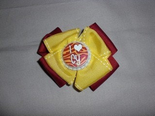 ISU I Love Cy Bottle Cap Bow