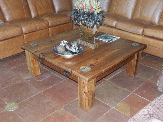 Reclaimed antique long-leaf pine coffee table