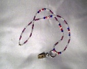 ID Badge holder Break a way Red White and Blue