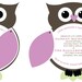 DIY Owl Invitations Modern