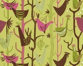 Grand Tour from Victoria and Albert Birds in Olive - SPECIAL PRICE on ONE yard cuts