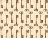 Keys in Cream from Grandma's House by the Paper Loft - SPECIAL PRICE on Half Yards