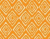 Diamonds on Orange from Primitiva by Jane Dixon - SPECIAL PRICE on Half Yard cuts