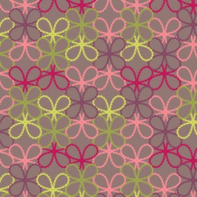 Posh Florets in Deep from Modernology - SPECIAL PRICE on HALF yard cuts