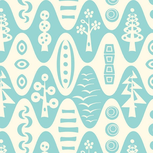 Forest in Blue from Flock by Thomas Knauer - Fat Quarter