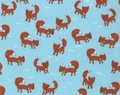 Foxes on Blue Bell from A Walk in the Woods by Aneela  Hoey - Half Yard