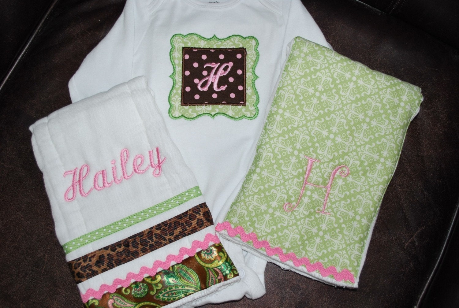Sugar and Spice Set   Personalized 3 Piece Set for Baby