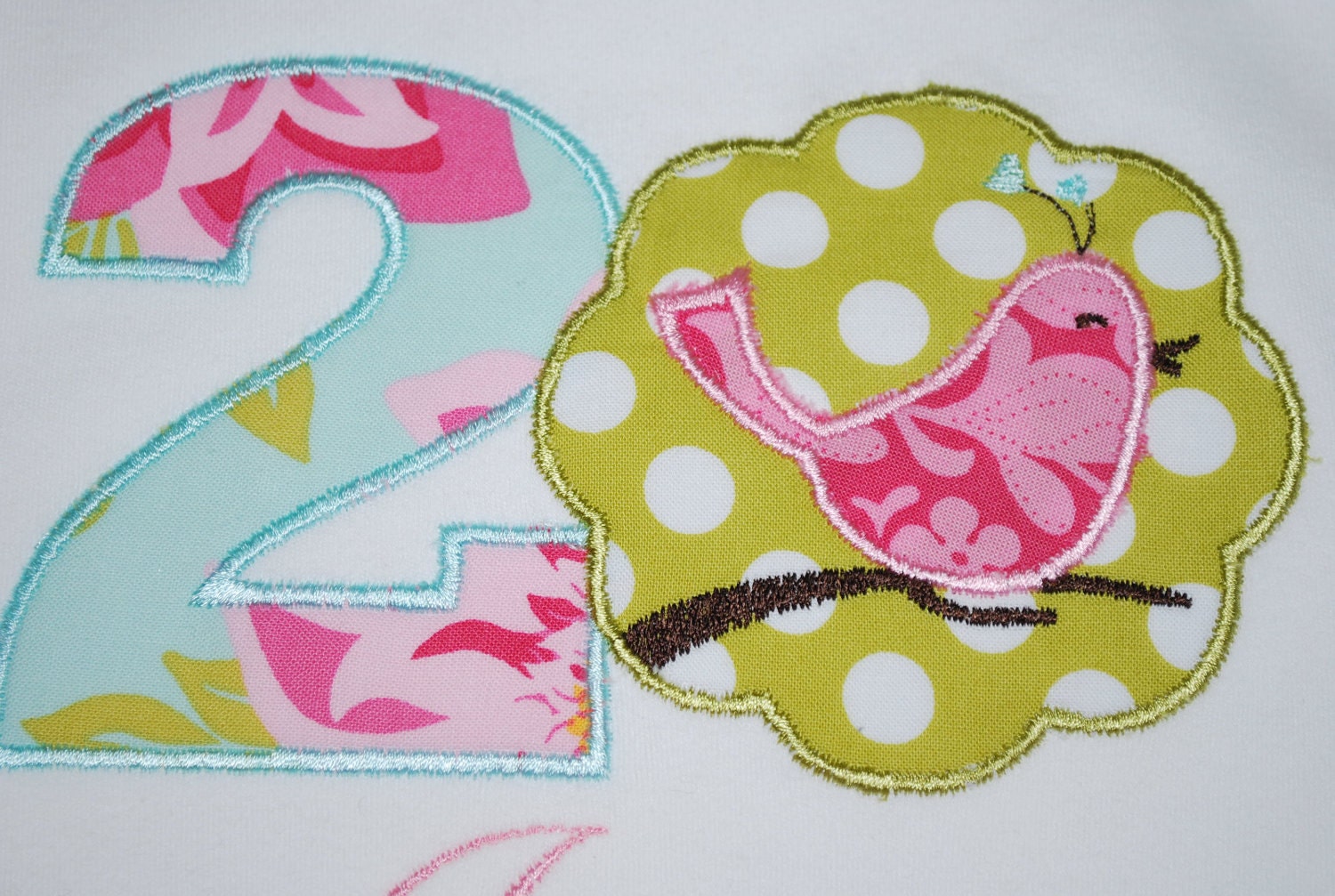 Birthday  Applique Ruffle Frill Shirt Personalized  CHOOSE your theme....Bird, Minnie Mouse, Cupcake, Ladybug, Ballet, Monkey