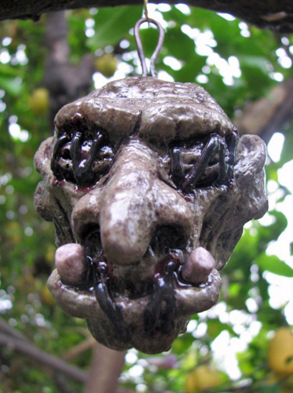 Chompz - Shrunken Troll Head Horrornament 4 - Fantasy Horror Art Doll