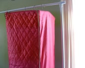 Vintage Hot Pink Quilted Closet Garment Bag With Zipper. No. 7