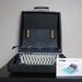 Navy Blue and Grey Adler J5 Typewriter.