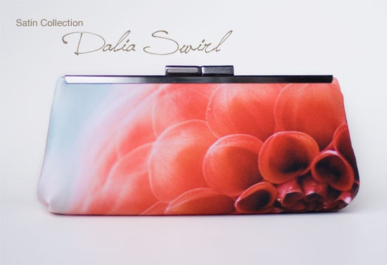 The Artisan Group: Clutch Purse Red Floral - Bridesmaid Wedding Bridal - Prom - Dahlia