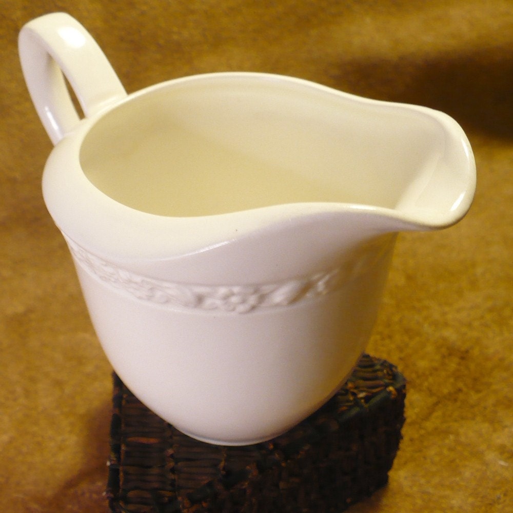 Hedge Rose Ivory Vintage Creamer by Wedgwood