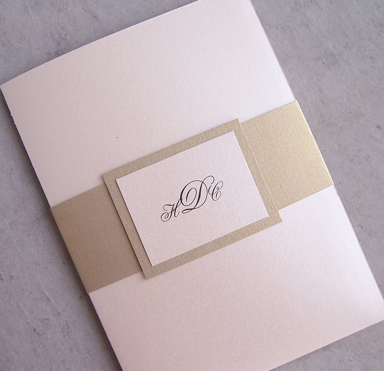 Elegant wedding invitation, gold wedding invitation, ivory wedding invitation, rhinestone wedding invitation, metallic wedding invitation