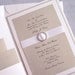 Elegant wedding invitation, gold wedding invitation, ivory wedding invitation, rhinestone wedding invitation, metallic wedding invitation