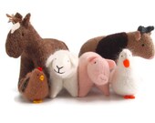 Farm animals, waldorf farm animals, eco friendly farm animals