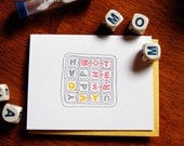 Letterpress Mother's Day Card, Word Lover