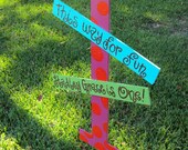 Hand Painted Large Wooden Number Birthday Sign