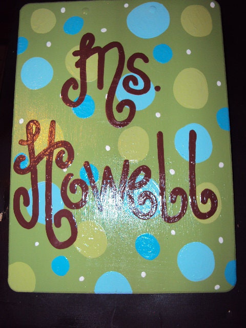 Hand Painted Customized Clip Board GREAT TEACHER GIFT
