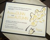 DAMASK OAK Simple Layered Wedding Invitation - Sample