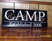 Custom sign, last name with first name overlay, 8x24, personalized