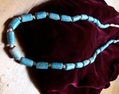 Clay fired beads from Africa 12 inch strand