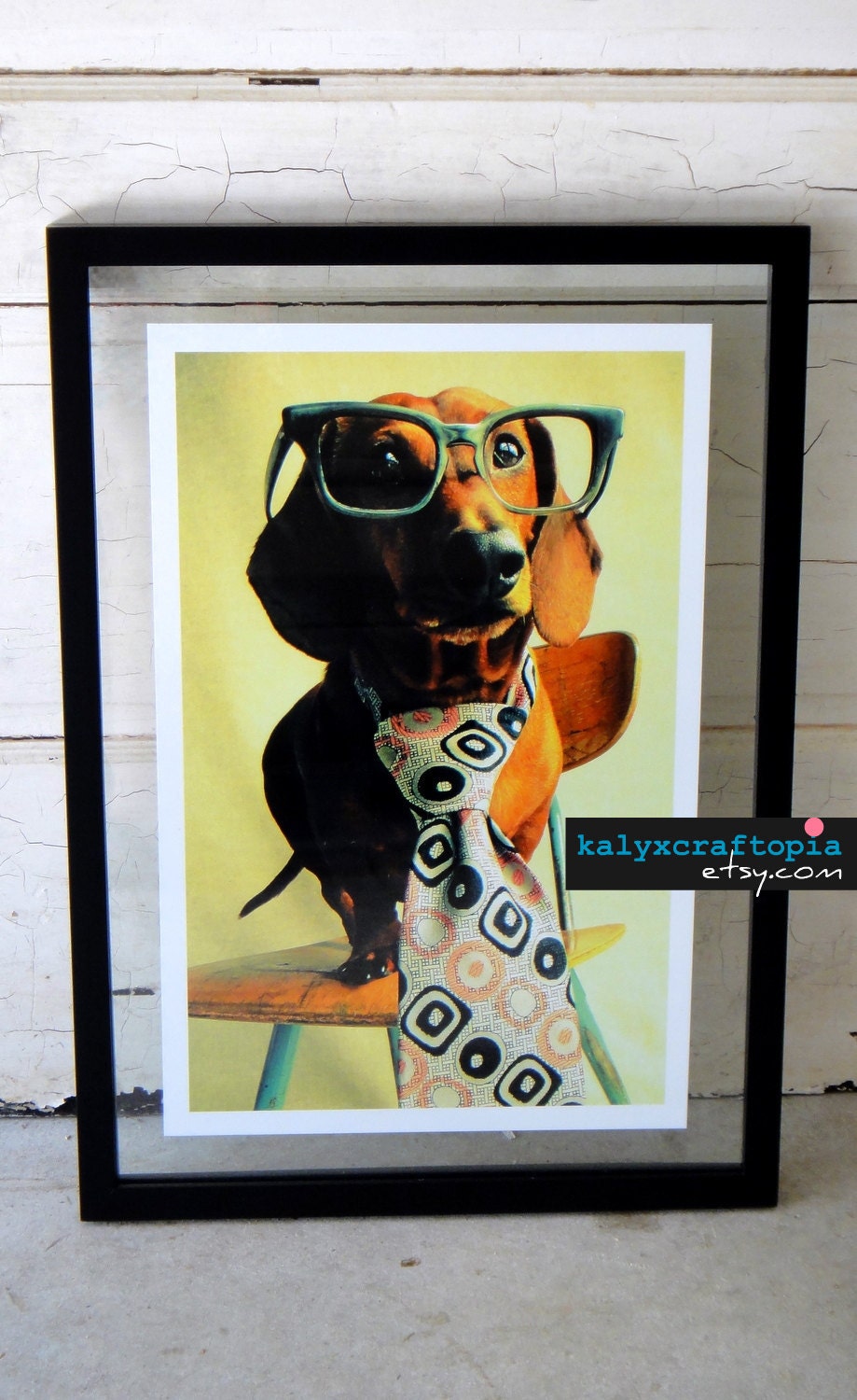 Dachshund Print Photography- Mid Century Mad Dog