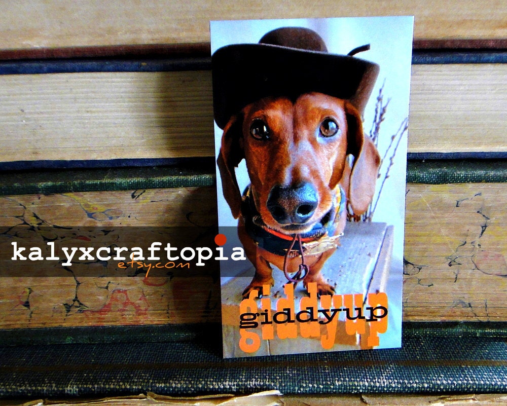 Giddyup Dachshund Cowboy Western Rodeo Magnet
