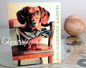 Father's Day Card Dachshund Blank Inside