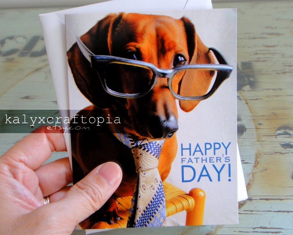 Best Dad Ever Father's Day Greeting Card - Mad Men Dachshund